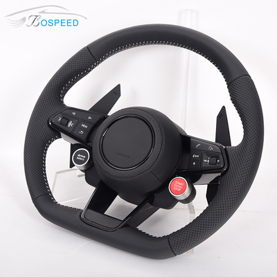 Comfortable Custom Carbon Fiber Perforated Leather Steering Wheel For Audi Tt Ttrs R8 Steering Wheel